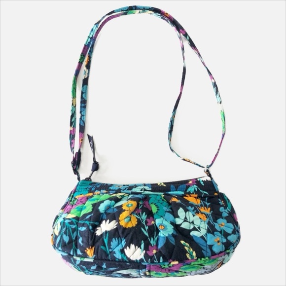 Vera Bradley Quilted Midnight Blues Pattern Convertible Crossbody Shoulder Bag - Picture 1 of 4